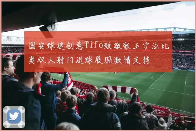 国安球迷创意Tifo致敬张玉宁法比奥双人射门进球展现激情支持